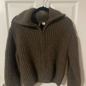 H&M rib-knit cardigan with zipper